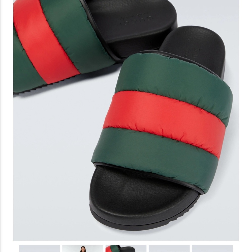 Gucci - Web padded nylon slides size 37 - Picture 2 of 15